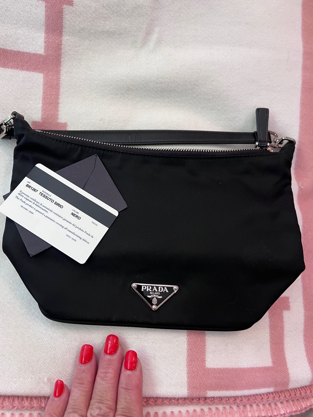 Prada⭐️Authentic! Black Nylon Mini Bag! with authenticity card. - Picture 3 of 15